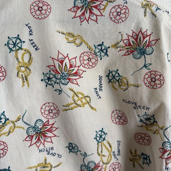 Vtg British Khaki Set Womens 10* Button Up Shirt Shorts Nautical Beach Tropical - Picture 13 of 16